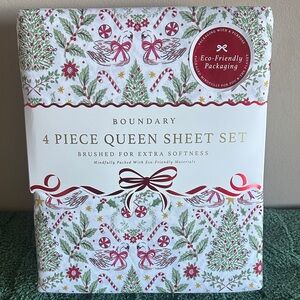 Boundary Christmas Tree 🎄 Swan 🦢 Sheet Set Candy Cane Queen NEW!